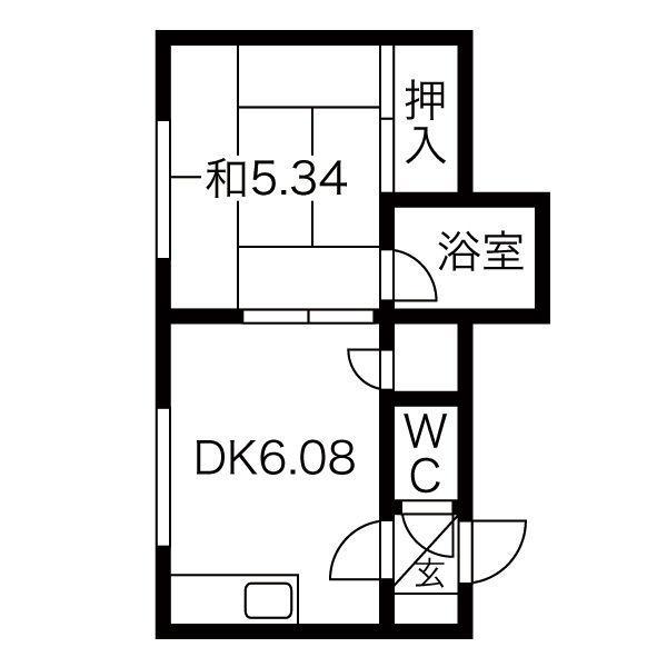 インペリアル23(1DK/3階)の間取り写真
