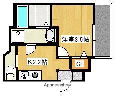 THE ROPPONMATSU(1K/3階)の間取り写真