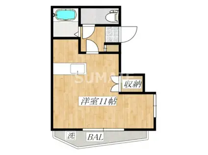 メゾン新名(ワンルーム/3階)の間取り写真