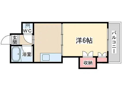 コレクション中崎1(1K/9階)の間取り写真