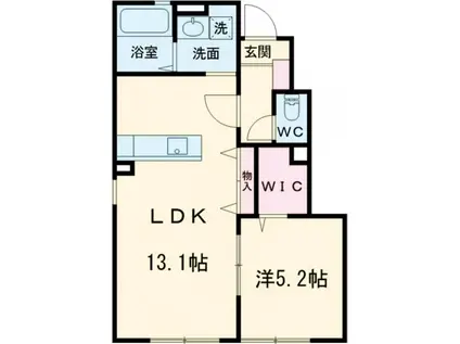 ACEHAENOSAKI.A(1LDK/1階)の間取り写真