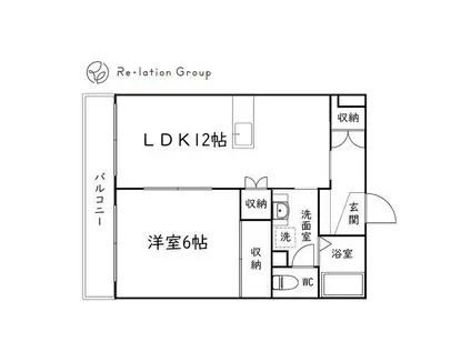マンションリビエールI(1LDK/4階)の間取り写真