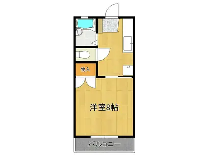 サンハイツみやび1(1K/2階)の間取り写真