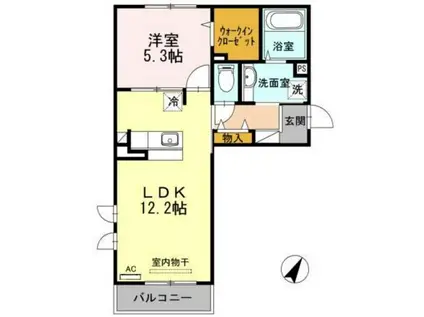 セントラルタウンコートA棟(1LDK/3階)の間取り写真