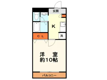 メゾン・デ・サンジュ(1K/2階)の間取り写真