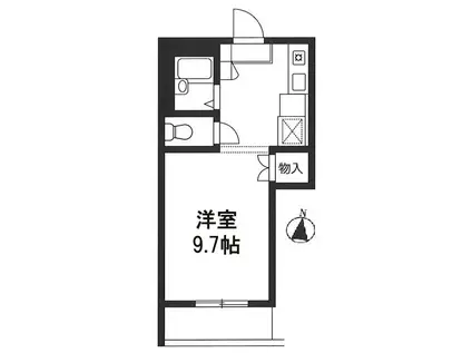 シャルマン西巣鴨(1K/2階)の間取り写真
