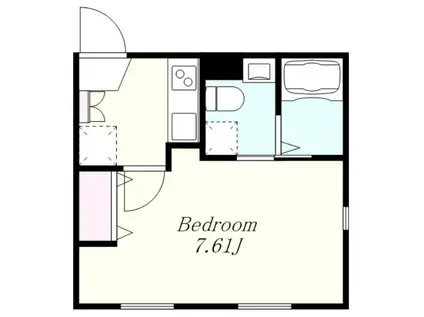 STRIPES 不動前(1K/3階)の間取り写真