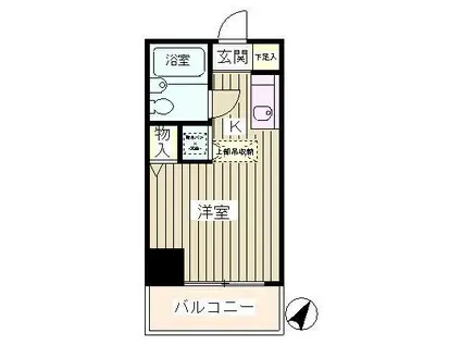 栗生ハイツ(ワンルーム/8階)の間取り写真