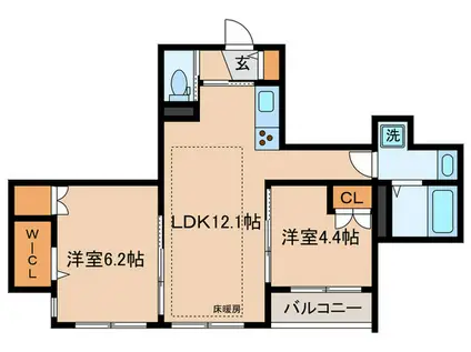 IL POSTO SOLEGGIATO(2LDK/2階)の間取り写真