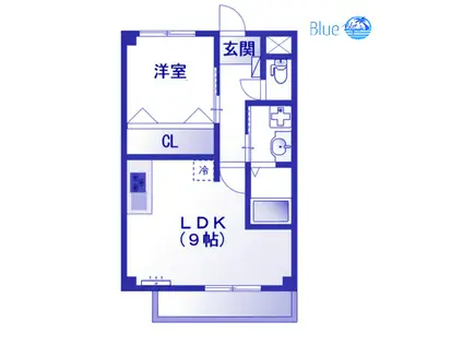 コート・ブリィズ長津田(1LDK/1階)の間取り写真