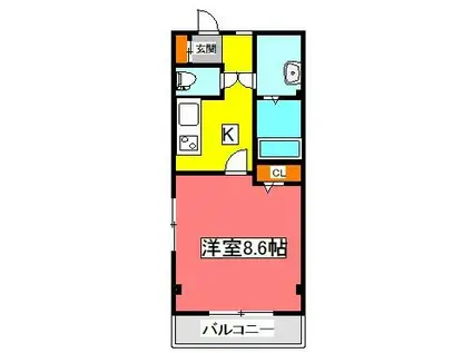 アートオン 東刈谷II(1K/3階)の間取り写真