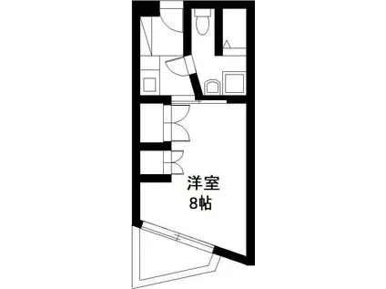 リ・バースコート木花台(1K/2階)の間取り写真