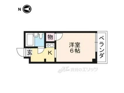 メゾン大山(1K/3階)の間取り写真