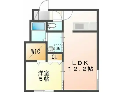 RION HACHIKEN(1LDK/3階)の間取り写真