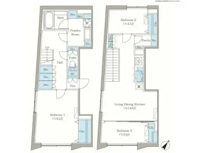 アローズ茗荷谷(3LDK/5階)の間取り写真
