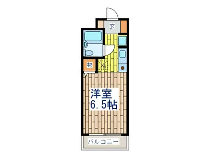 プラネックスミネ(ワンルーム/1階)の間取り写真