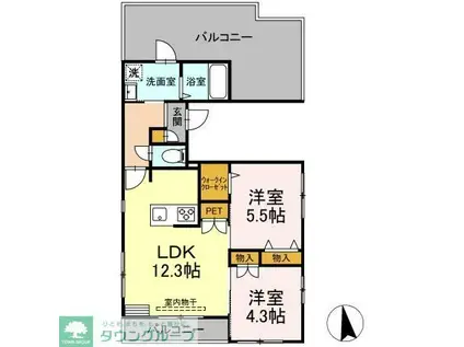 PAUL MAISON(2LDK/3階)の間取り写真