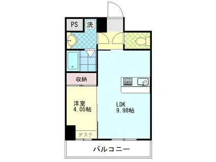 トレステーラ西大道(1LDK/6階)の間取り写真