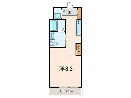 VISTA GRANDE HIGASHINADA(ワンルーム/5階)の間取り写真