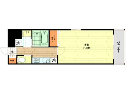 アドバンス西梅田ウインズ(1K/4階)の間取り写真