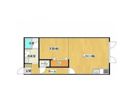 パークサイドアベニュー(1LDK/1階)の間取り写真