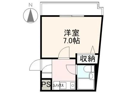 オーレックス西宝(1K/2階)の間取り写真