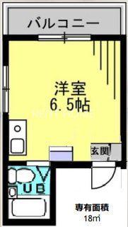 喜志マンション(ワンルーム/3階)の間取り写真