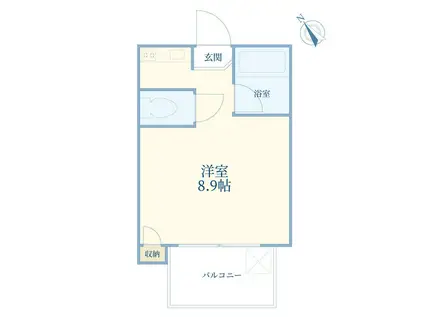 サンコーポ永井(1K/3階)の間取り写真
