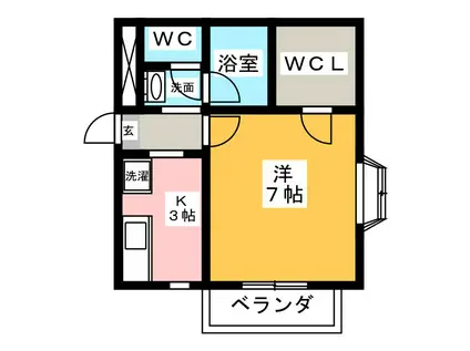 サンジミニャーノ(1K/1階)の間取り写真