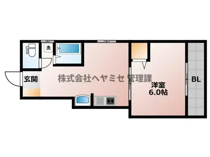 RESIDENCE長大前(1K/5階)の間取り写真
