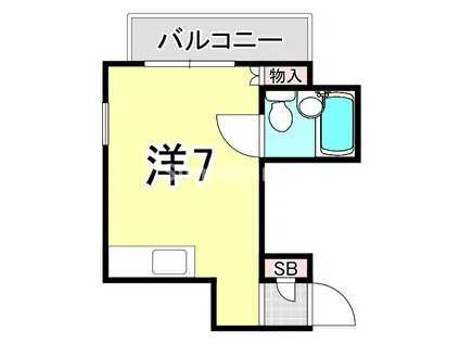 キューブ武庫川I(ワンルーム/2階)の間取り写真