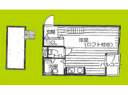 レオン天神橋(ワンルーム/4階)の間取り写真
