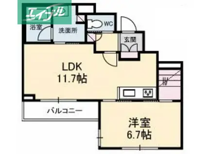 ヴィラ フォレスタ(1LDK/3階)の間取り写真