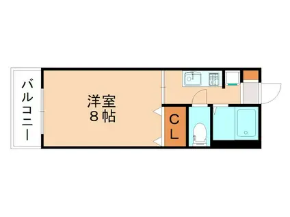 メルヴェーユ弥永B棟(1K/1階)の間取り写真