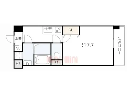 LIVIAZ KOBE CREST(1K/6階)の間取り写真