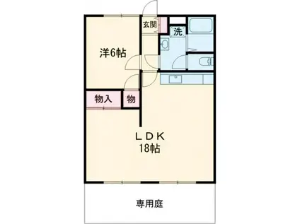 ウィンズ壱番館(1LDK/1階)の間取り写真