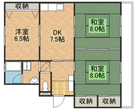 レジデンス木村(3DK/3階)の間取り写真