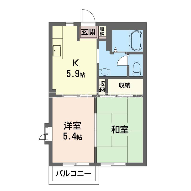 コータコートB(2K/1階)の間取り写真