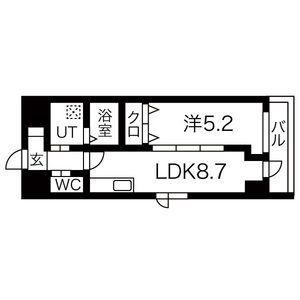CASA LUCIA(1LDK/4階)の間取り写真