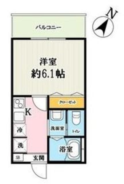 キャメル中浦和西堀(1K/2階)の間取り写真