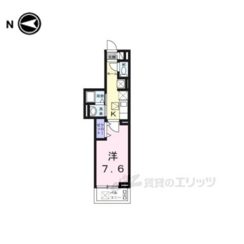 サピー日英Ⅲ(1K/1階)の間取り写真