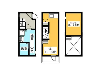 DREAM STAGE HT IWAKURA(ワンルーム/1階)の間取り写真