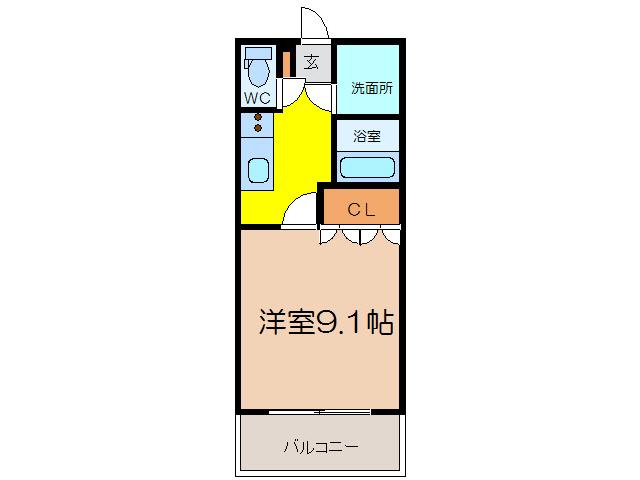 コーポ彩舞蘭(1K/1階)の間取り写真
