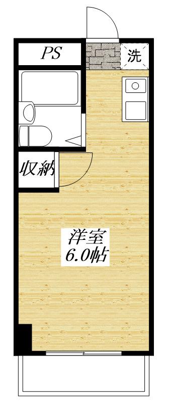 メゾンフローラル(ワンルーム/2階)の間取り写真