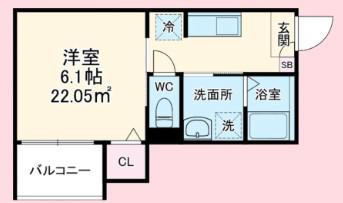 REVIVE上尾(1K/2階)の間取り写真
