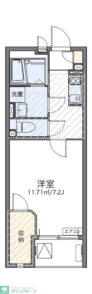 レオネクストグラティチュード(1K/3階)の間取り写真