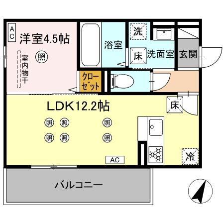 ザ スターリング シンホカ(1LDK/1階)の間取り写真