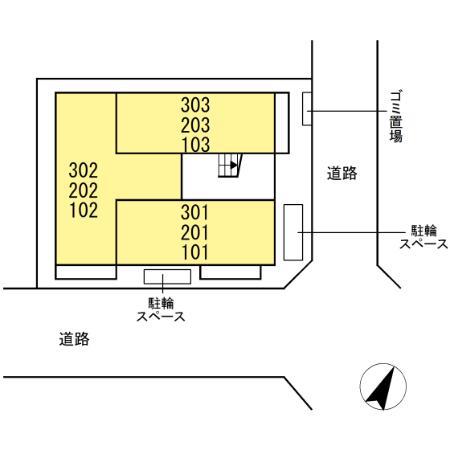 エスペリア東柏ヶ谷二丁目(1LDK/2階)の間取り写真