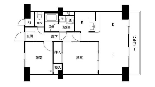 カーディナンス永山(3DK/3階)の間取り写真