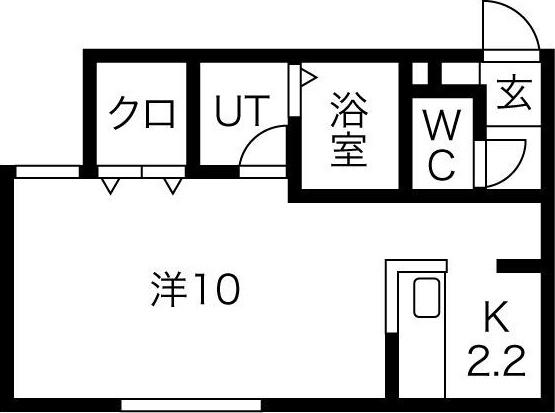 GARDEN サウスI(1K/3階)の間取り写真